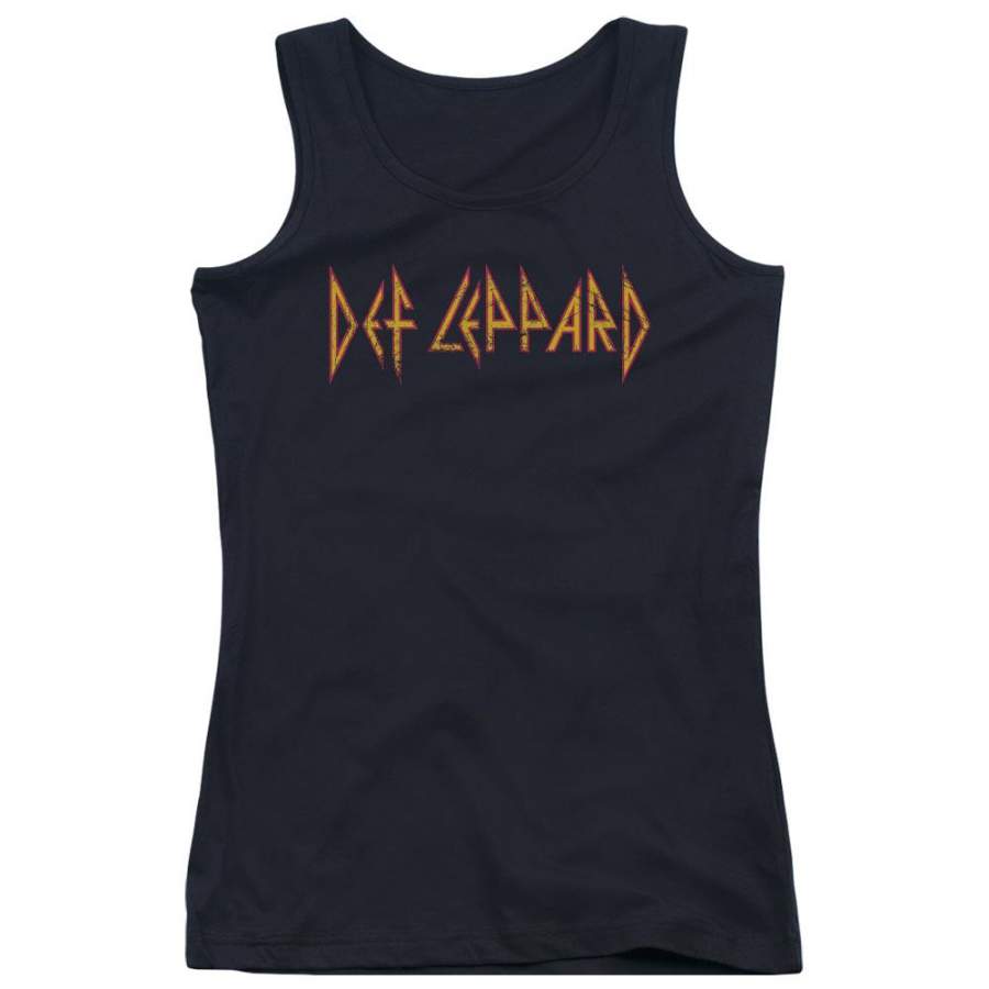 Def Leppard Horizontal Logo Juniors Tank Top T-Shirt