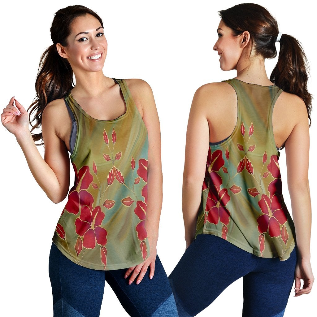 Hawaii Hibiscus Water Color Racerback Tank Ha80481