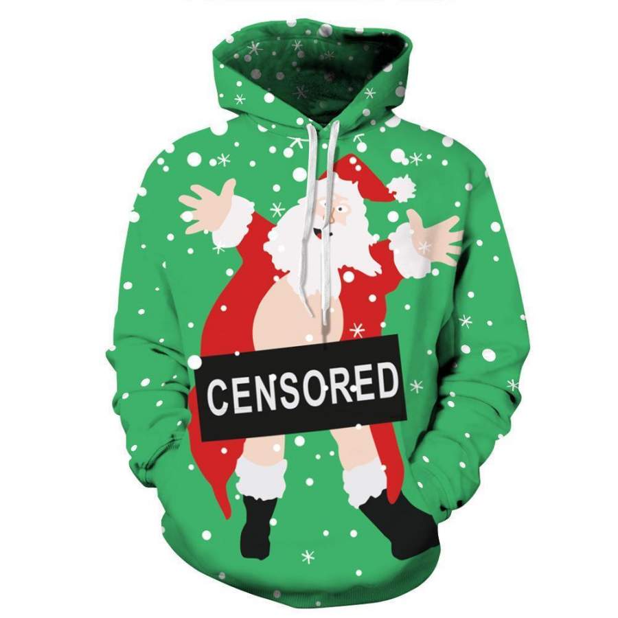 Ugly Christmas Printed Hooded Xmas Sweatshirt – 3D All Over Printed – VF678