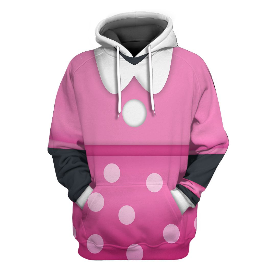 3D Minnie Mouse Cosplay Tshirt Hoodie Apparel