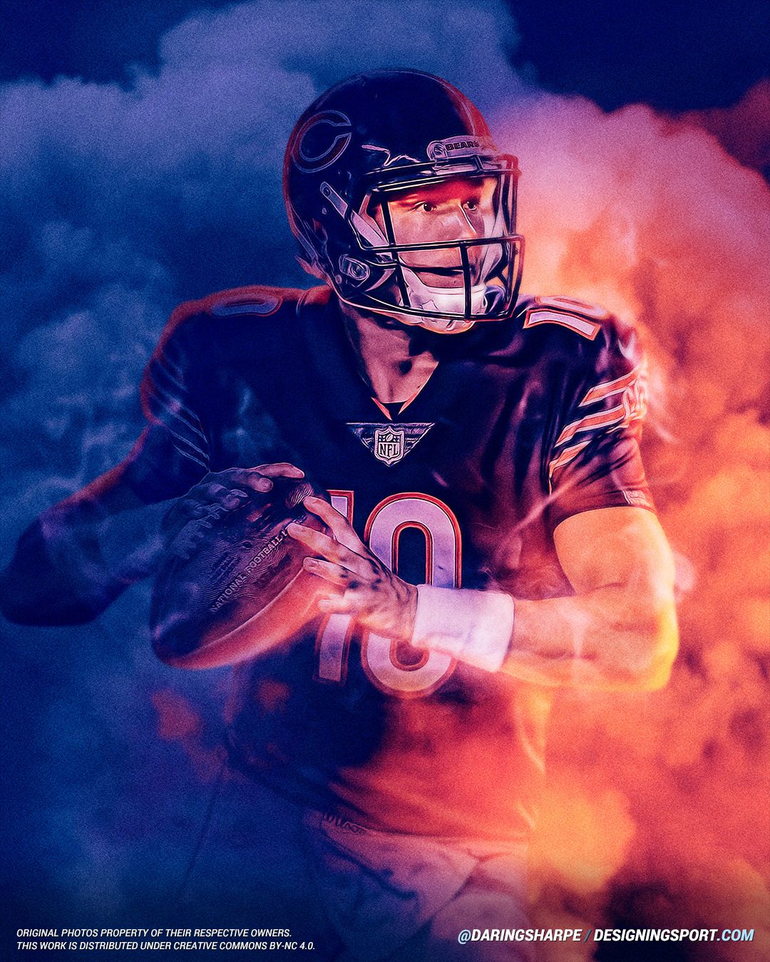 Mitchell Trubisky #10 Chicago Bears Poster Canvas poster canvas