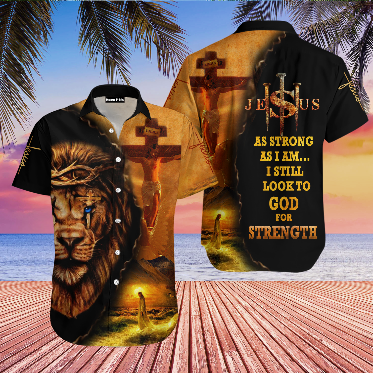 Jesus And Lion Aloha Hawaii Shirts For Men Women Ha52214