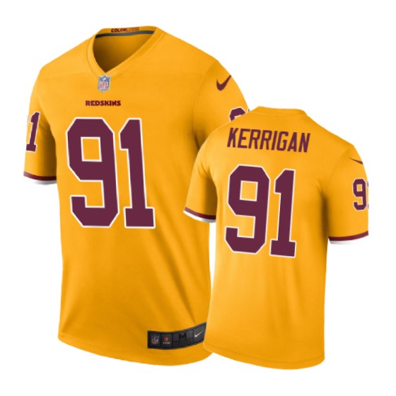 Washington Redskins #91 Ryan Kerrigan Nike Color Rush Gold Jersey