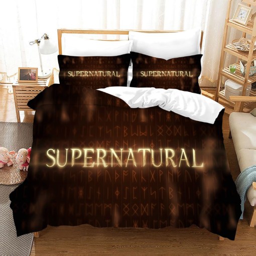 Supernatural Dean Sam Winchester 29 Duvet Cover Pillowcase Home Decor 3D Bedding Set