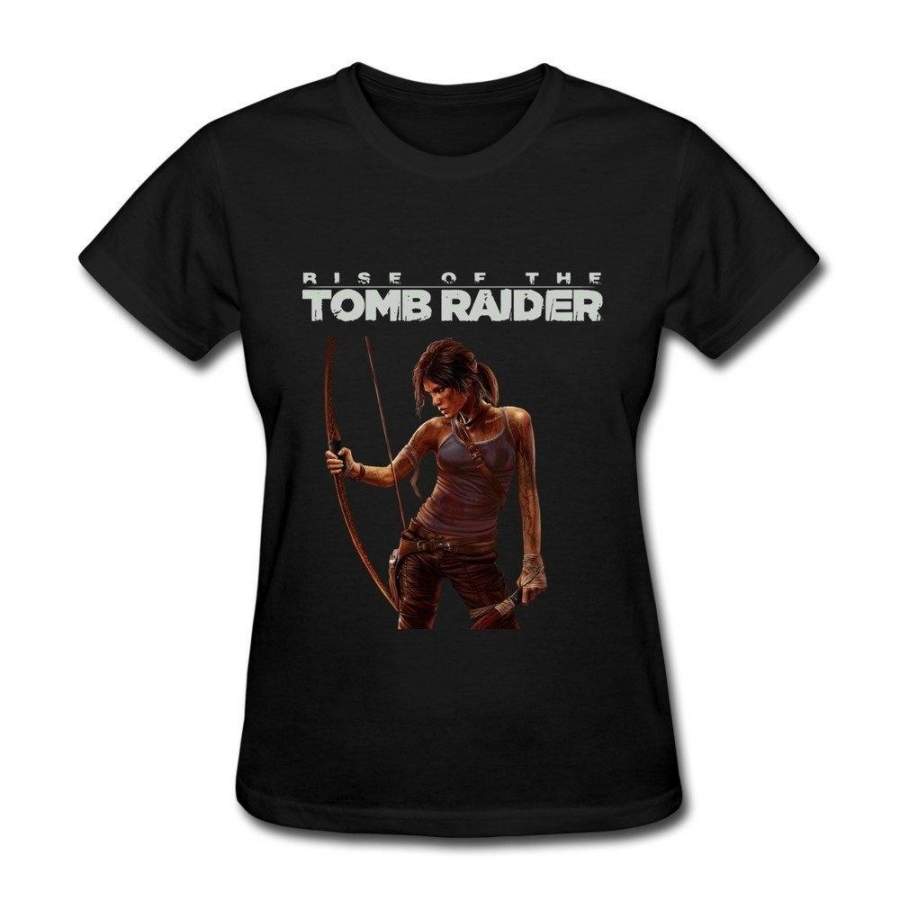 Women’s Rise Of The Tomb Raider Lara Croft T Shirt Graphic Black