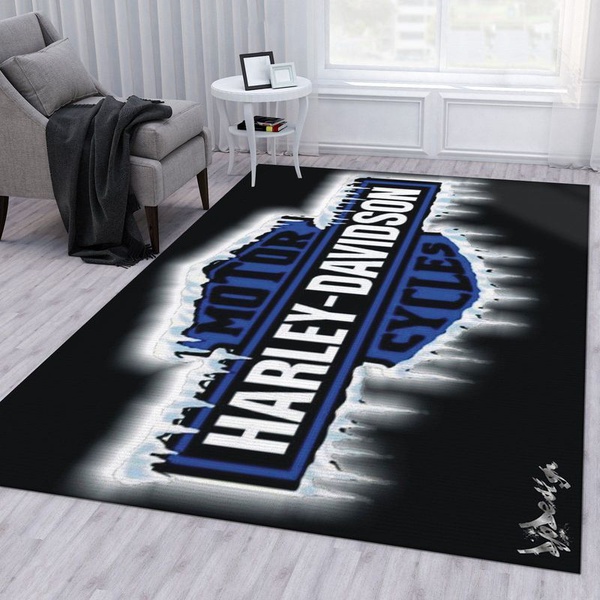 Harley Davidson Motorcycle Ver8 Area Rug Living Room Rug Home Decor Floor Decor N98