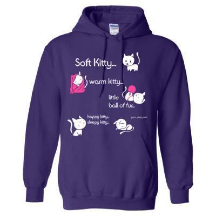 AGR Soft Kitty Swarm Kitty Little Ball Of Fur Happy Kitty Sleepy Kitty – Heavy Blend™ Hooded Sweatshirt