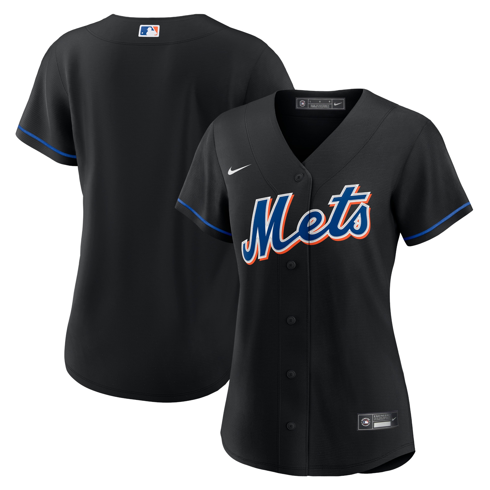 New York Mets Women's 2022 Alternate Replica Team Jersey – Black