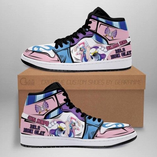 Mr 2 Bon Clay Jordan Sneakers Okama Kenpo Skill One Piece Anime Shoes Jordan Sneaker