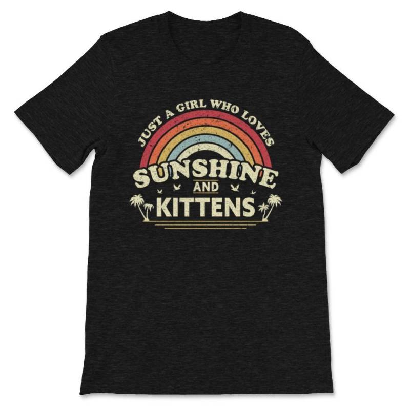 Kitten print. Just A Girl Who Loves Sunshine Premium Unisex T-Shirt