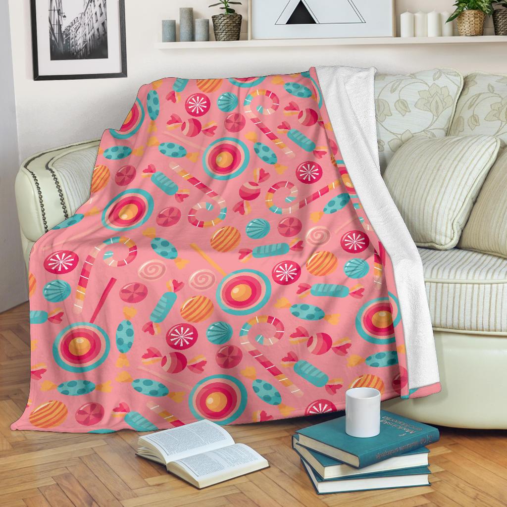 Colorful Candy Pattern Premium Blanket