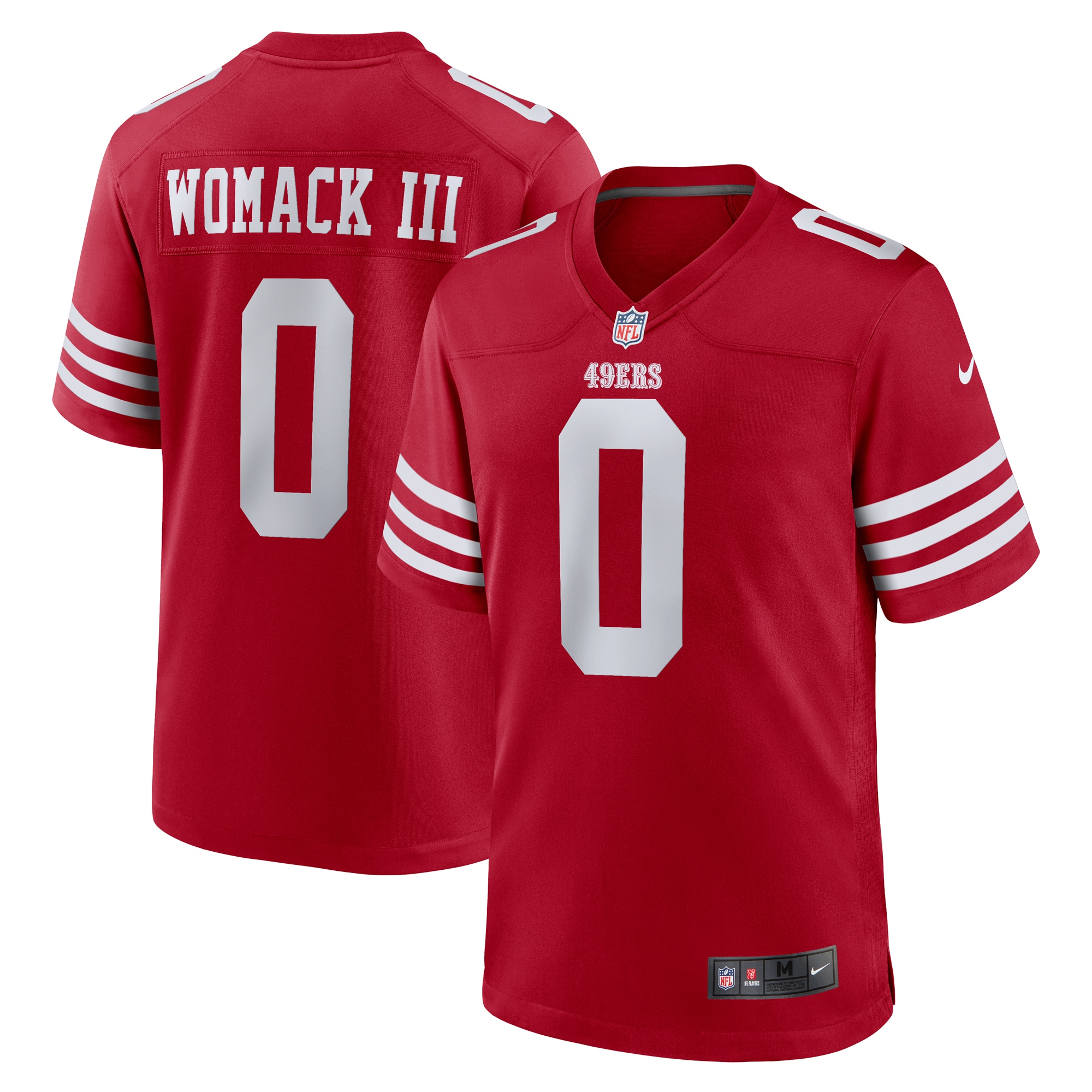 Men’s San Francisco 49ers Samuel Womack III  Scarlet  Game Jersey