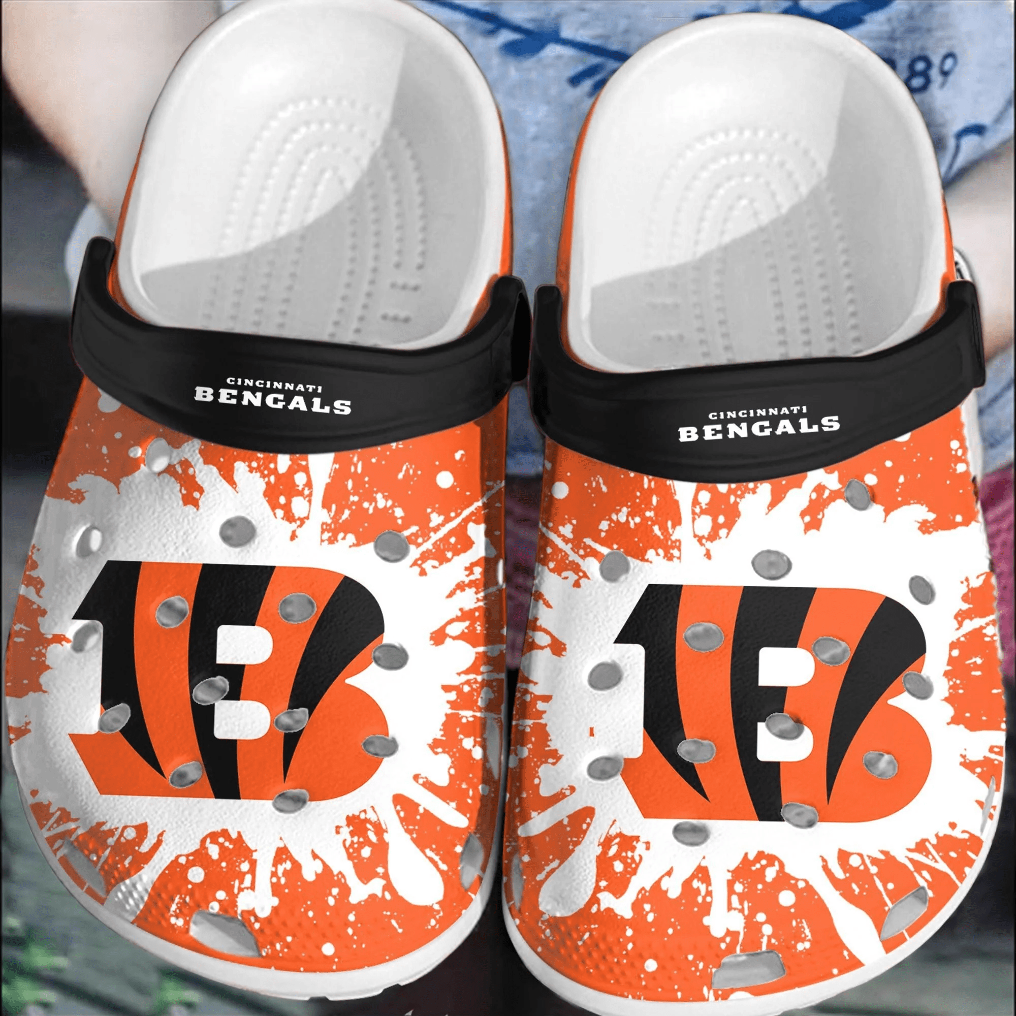 NFL Cincinnati Bengals Football Crocband Crocss Clogs Comfortable Shoes For Men Women