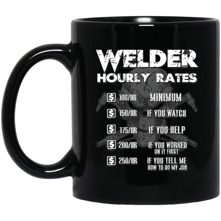 Welder Hourly Rate Weld Welding M Gift 11oz 15oz Black Mug Happy Easter Day Funny Colors Eggs Bunny Ears Peeps Cute