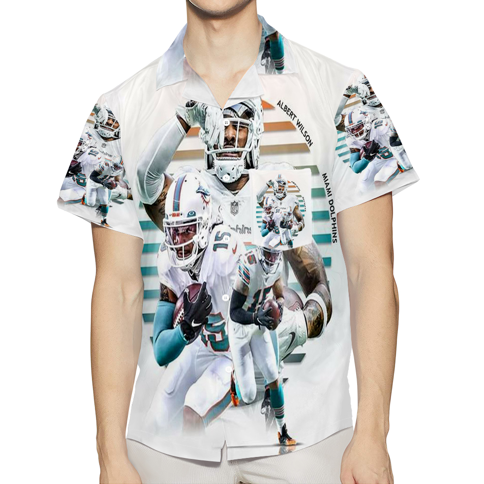 Miami Dolphins Albert Wilson1 3D All Over Print Summer Beach Hawaiian Shirt With Pocket