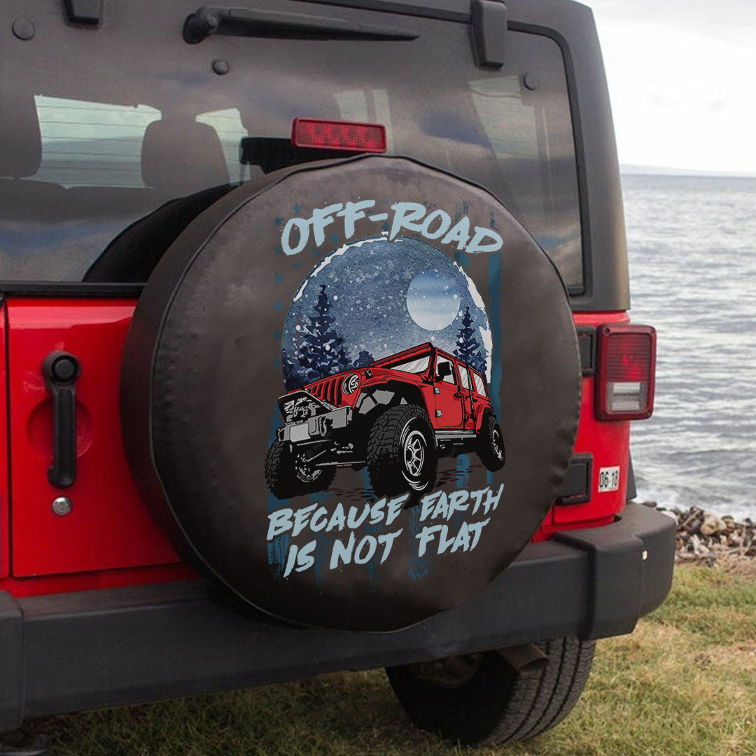 Jeep Off – Road Because Earth Is Not Flat Spare Tire Cover Lt11