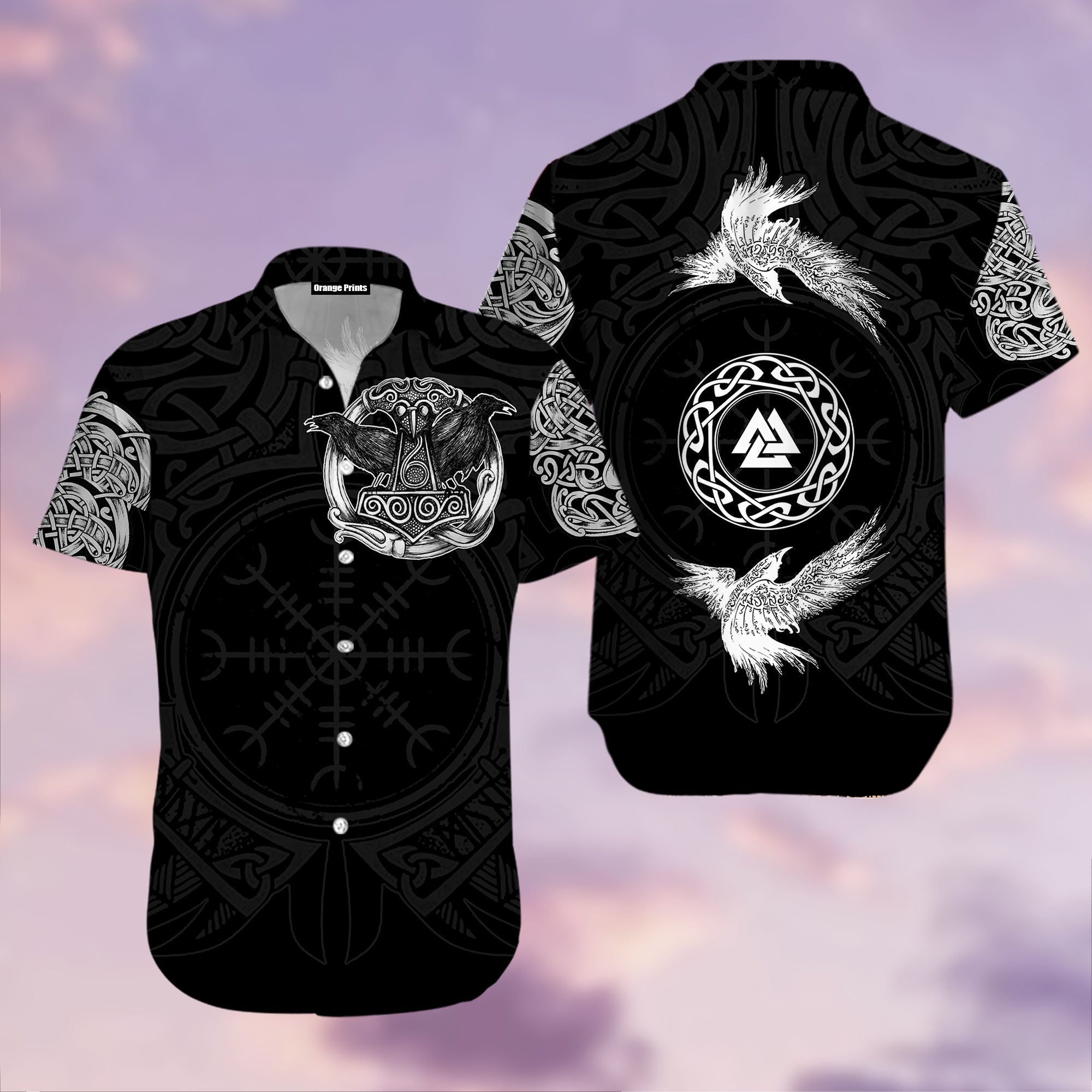 Viking Raven Norse Hawaii Shirt For Men Women Ha88225