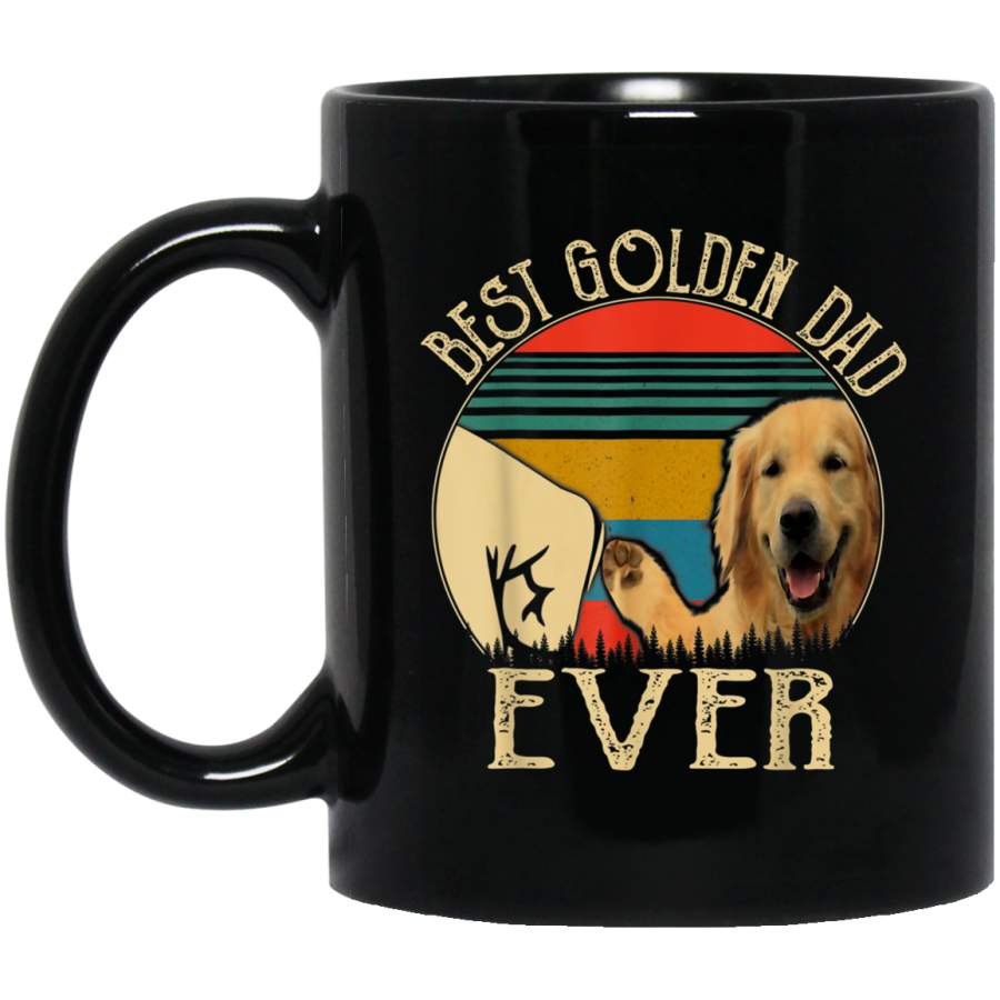 Vintage Best Dog Golden Retriever Dad Ever Bump Fit Gift Mug