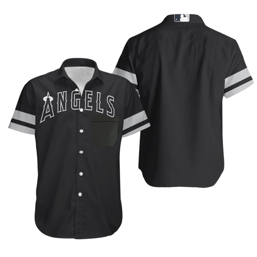 Los Angeles Angels Black 2019 Jersey Inspired Style Hawaiian Shirt