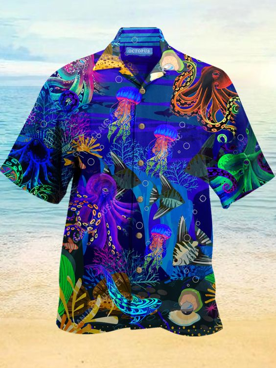 Undersea Octopus Hawaiian Shirt | For Men & Women | Adult | Hw4124