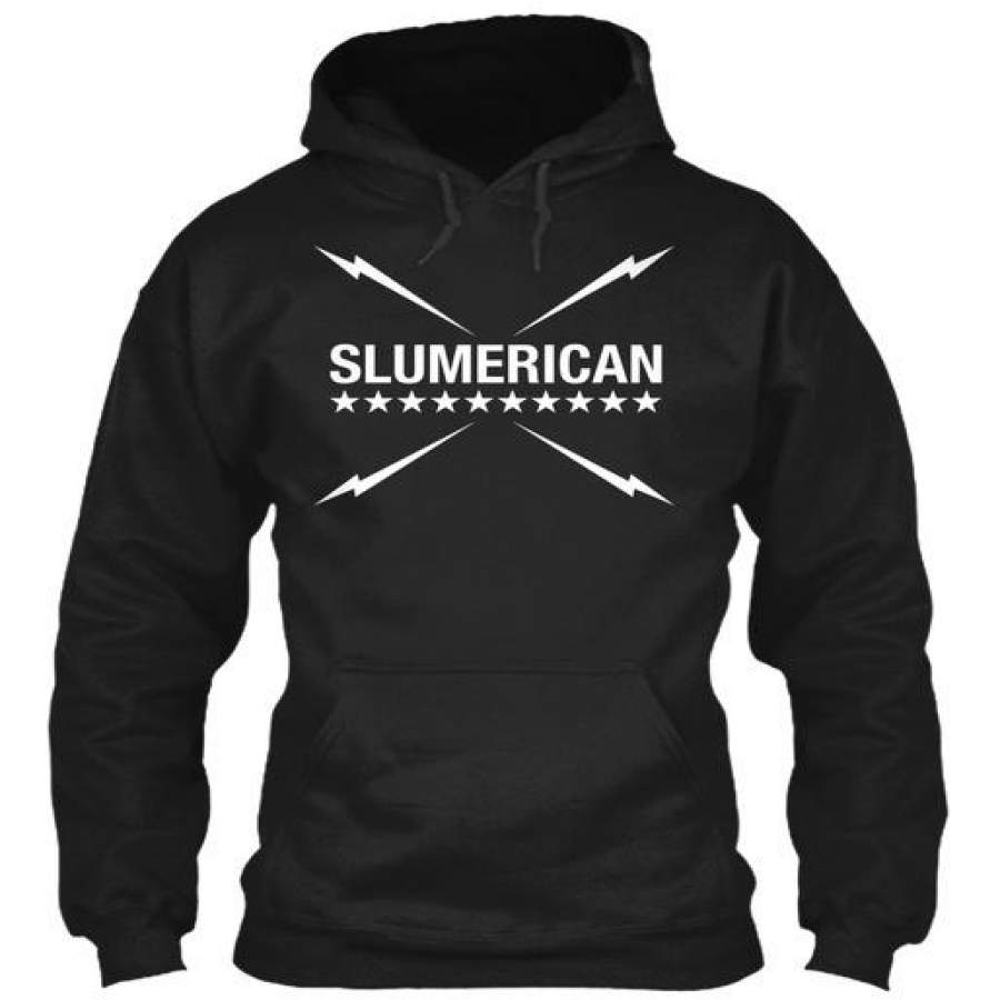 Fashion Slumerican T , Tee, Slum Gildan Hoodie Sweatshirt Trendy