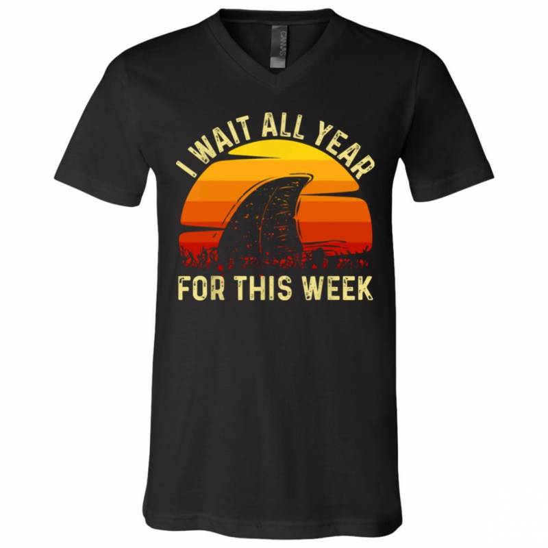 Shark Lovers Wait A Year For This Week V Neck T-Shirt