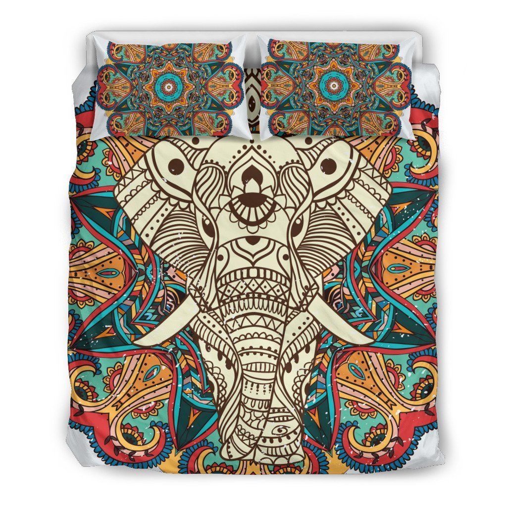 Mandala Elephant Vintage Background 3D Bedding Set Bedroom Decor