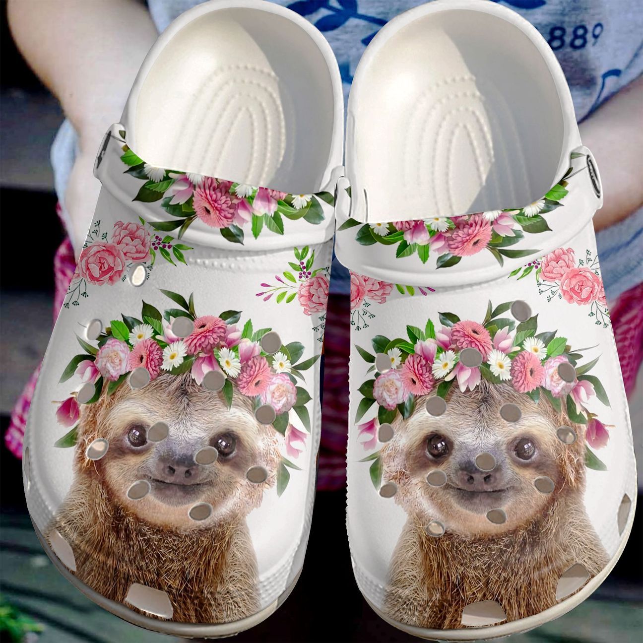 Sloth Personalized Clog, Custom Name, Text, Color, Number Fashion Style For Women, Men, Kid, Print 3D Sloth Girl