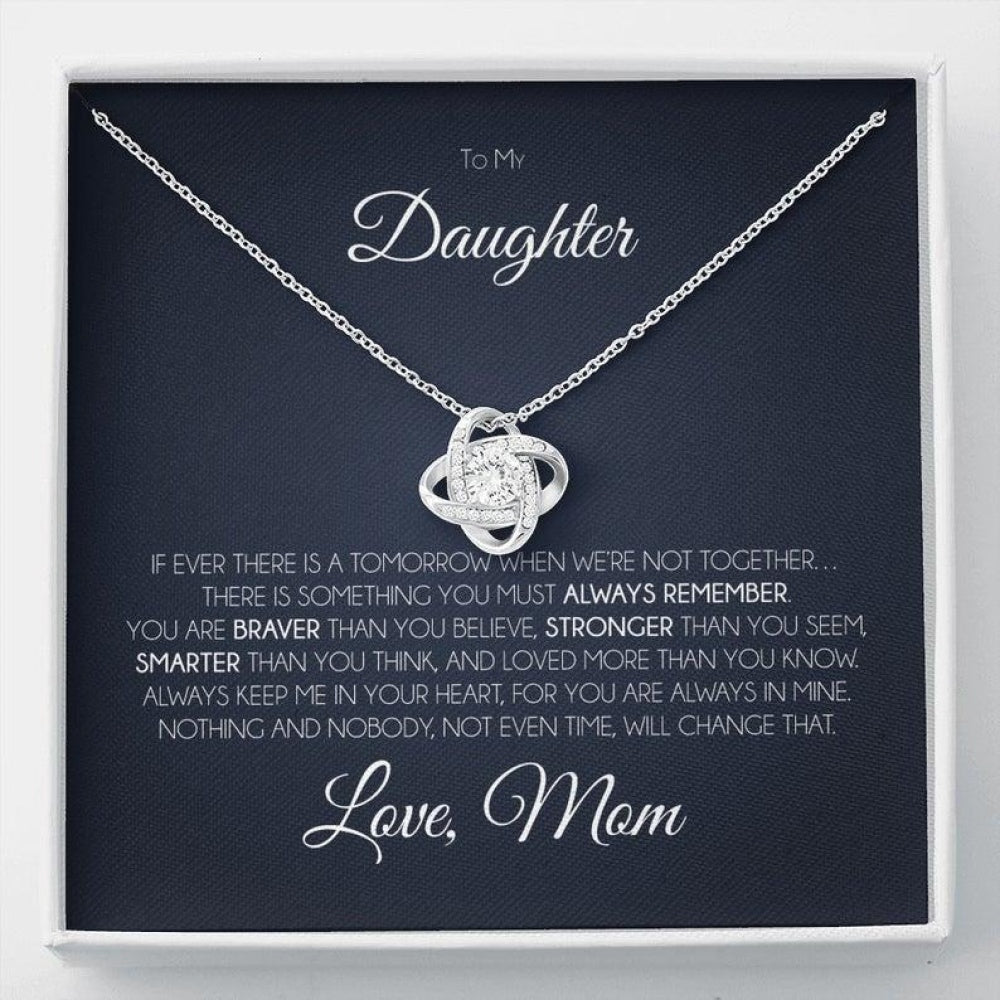 To My Daughter This Old Lion Will Always Have Your Back – Daughter Love Knot Necklace 0921