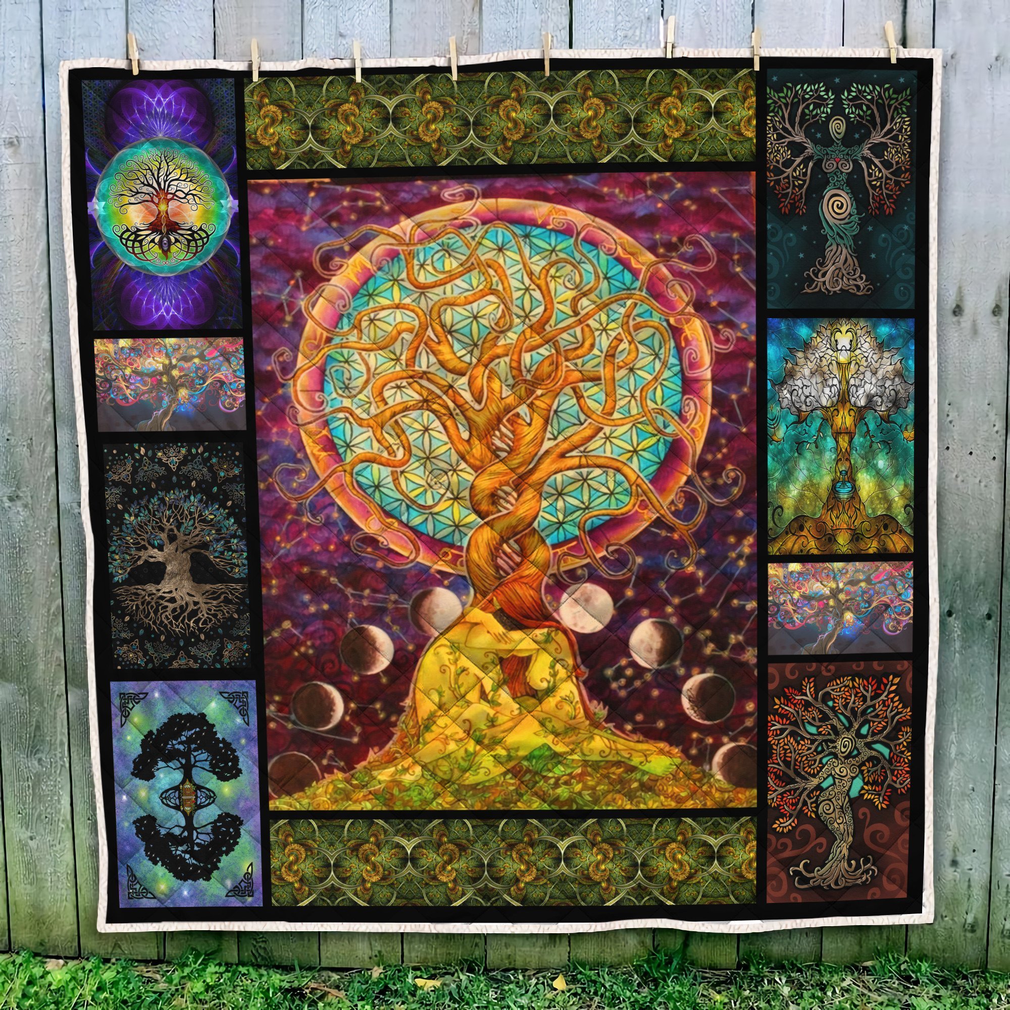 Tree Of Life Irish Decor Saint Patrick’s Day Quilt