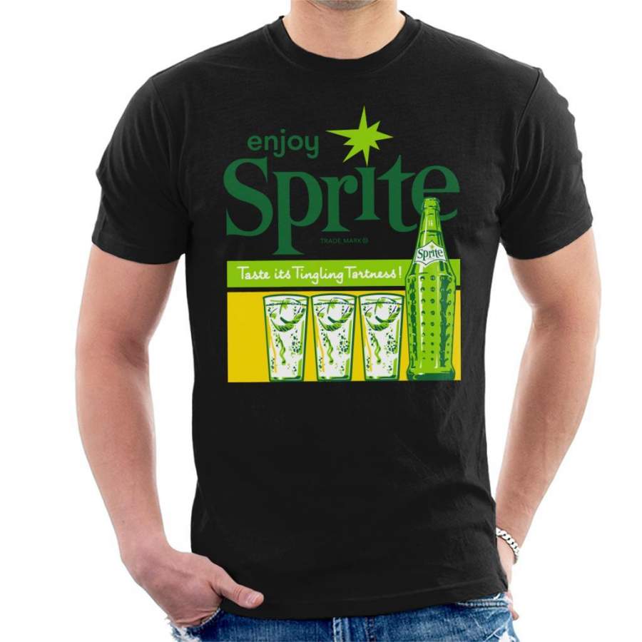 Enjoy Sprite 1960s Vintage Soft Drink Men’s T-Shirt
