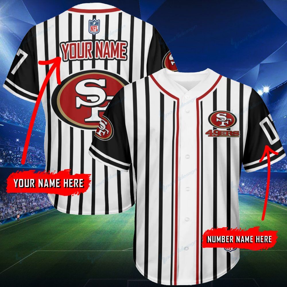 San Francisco 49ers Personalized Baseball Jersey 166 T-Shirt