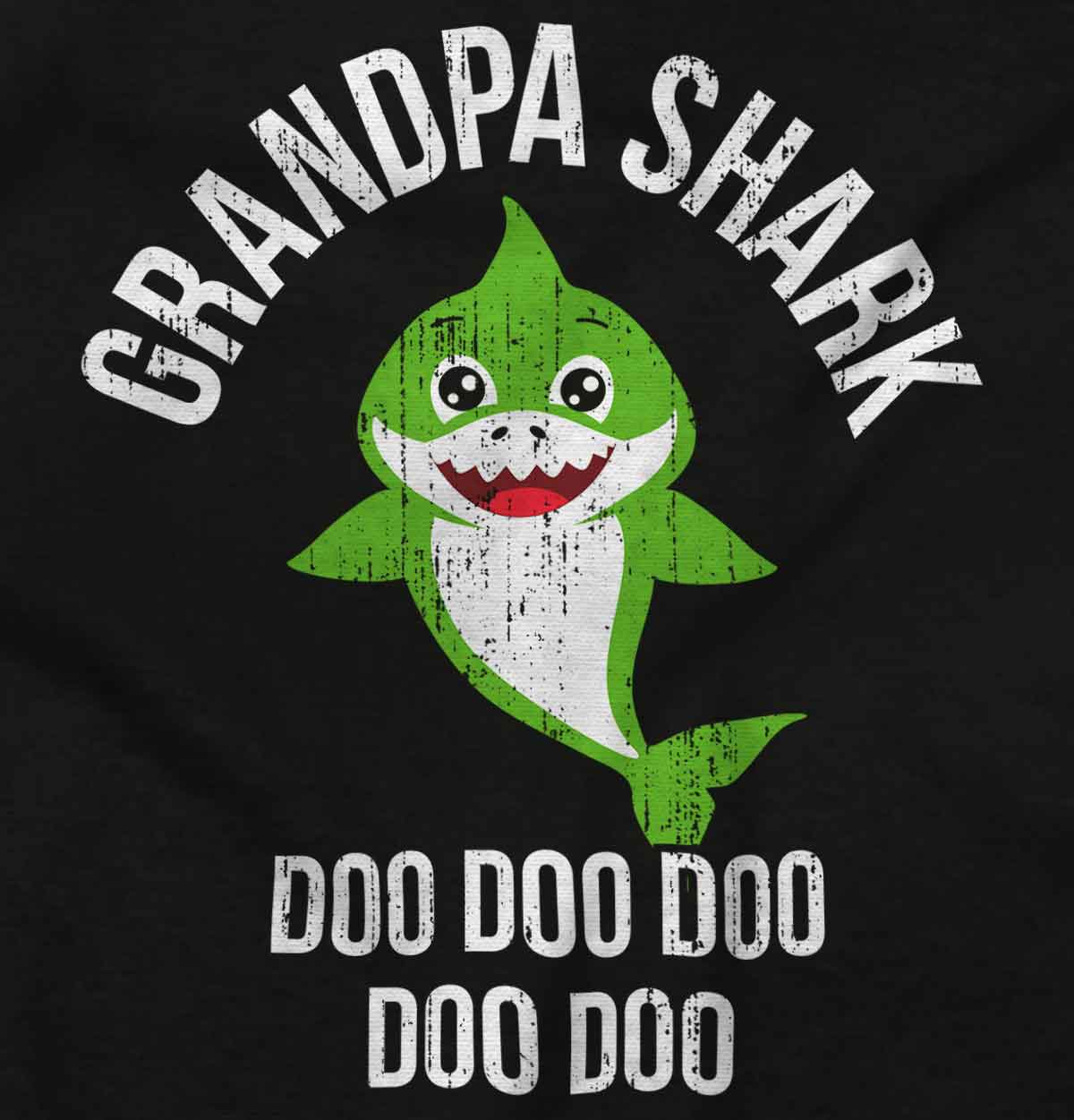 Cartoon Grandpa Shark Long Sleeve T Shirt