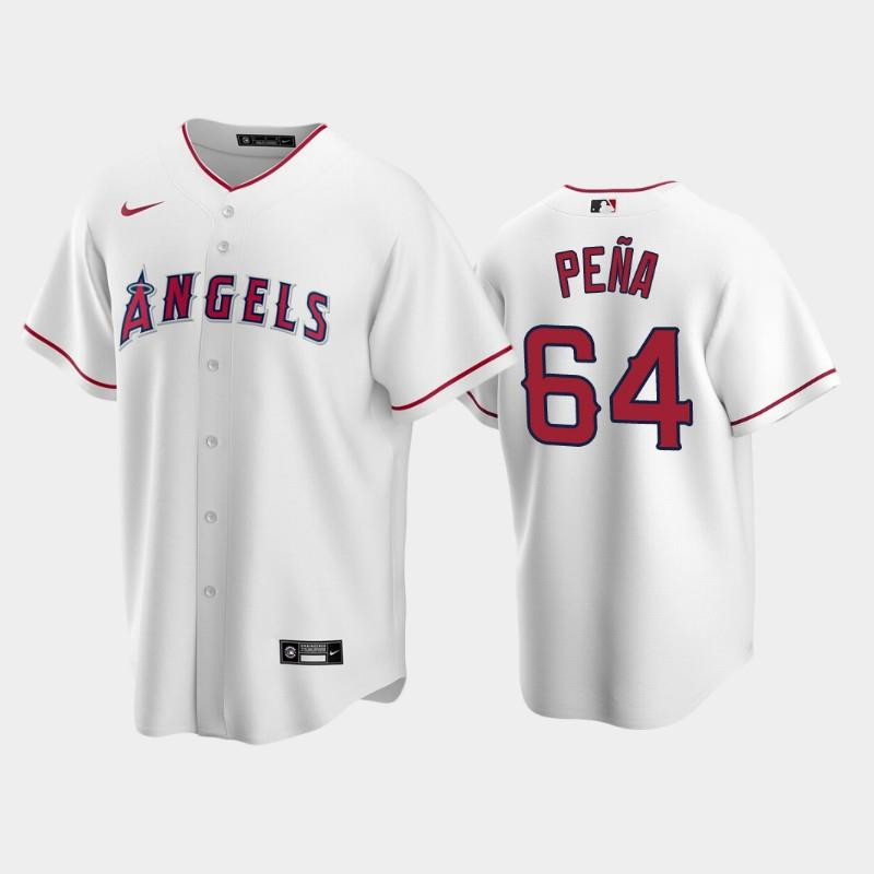 64 Felix Pena White Los Angeles Angels Home Jersey