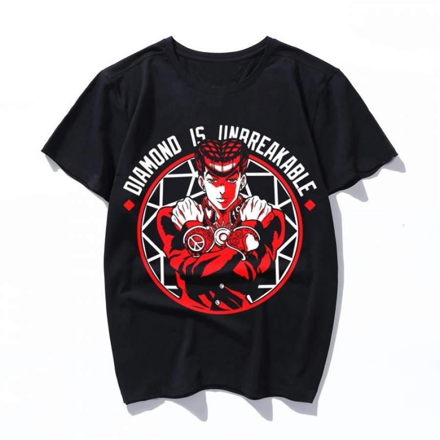 diamond is unbreakable Korean Style Male Tops Harajuku t shirt Ulzzang XS-3XL Loose Short Sleeve Cartoon Print ins clothes vintage punk Female T-shirt