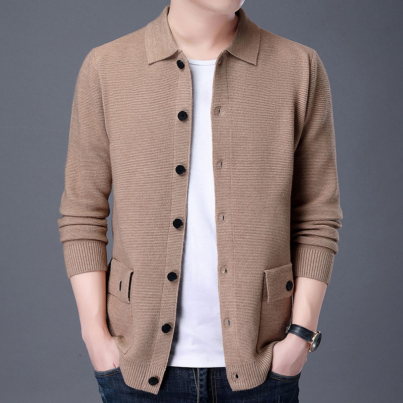 2021 Autum Brand Fashion Knitted V Neck Cardigan Sweater Men Casual Winter High Quality Woolen Men Coats Jacket Man Clothes alx