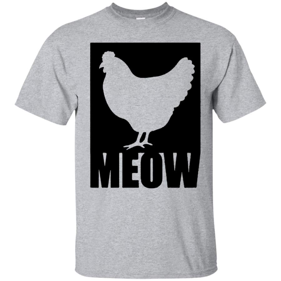 AGR Chicken Meow ,Funny Chicken Meow Shirt Black