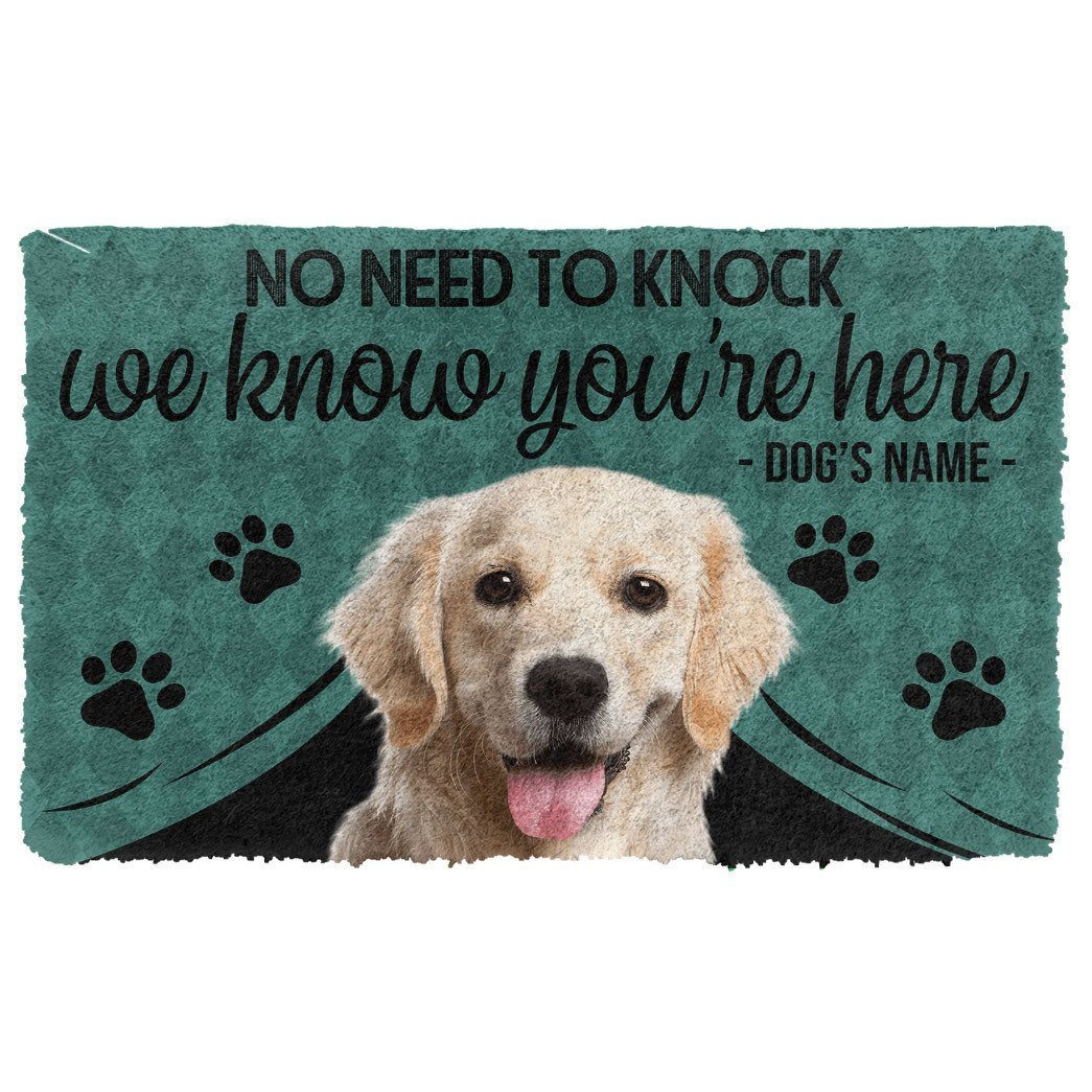 Gearhumans  Gearhuman 3D Labrador Retriever We Know Youre Here Custom Name Doormat