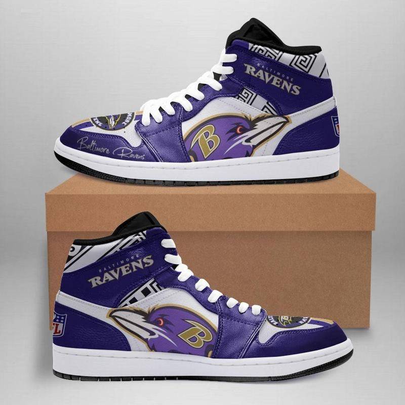 Baltimore Ravens 2 Air Jordan Shoes Sport Custom Sneakers