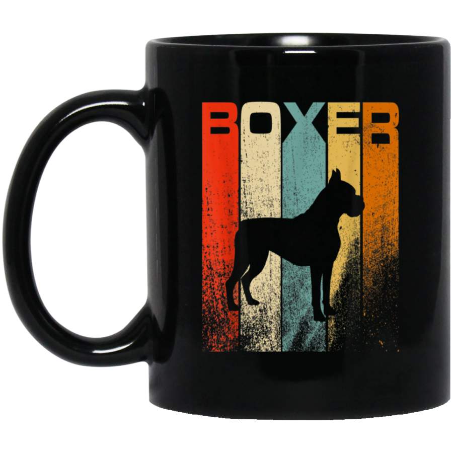 Boxer Dog Fun 70s Vintage Retro I Lover Boxer Dogs Mug