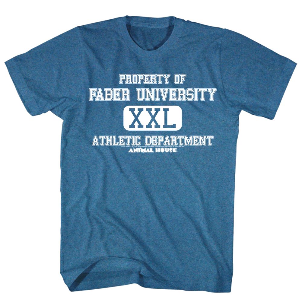 Animal House-Athletic Department-Pacific Blue Heather Adult S/S Tshirt