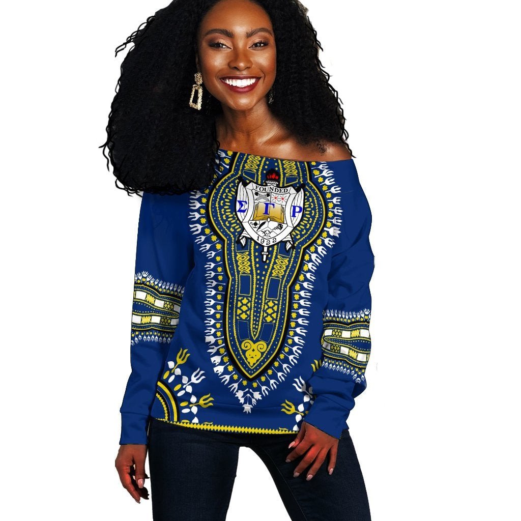 Sorority Sweatshirt – Sigma Gamma Rho Dashiki Off Shoulder