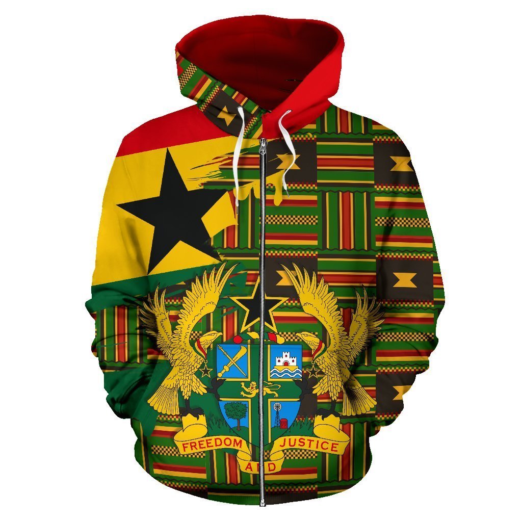 Greek Life Hoodie – Kente Culture Pattern Zip Hoodie – Gash Style