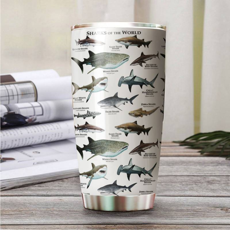 Artsyhomes [Tumbler] Sharks Of The World Stainless Steel-923