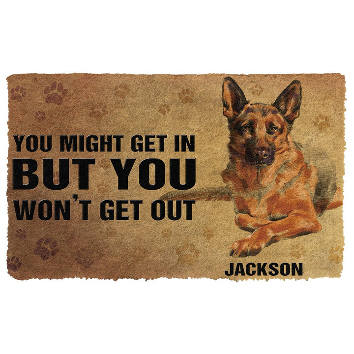 Waybackapparel You Might Get In German Shepherd Custom Name 3D Doormat