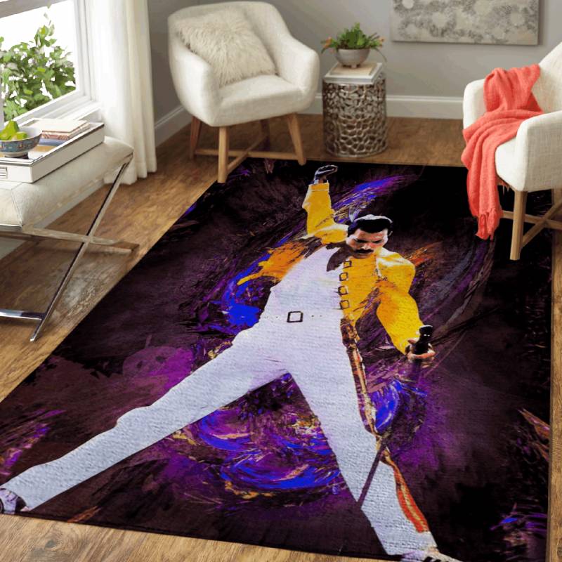 Freddie Mercury Rock Band Queen Area Rug