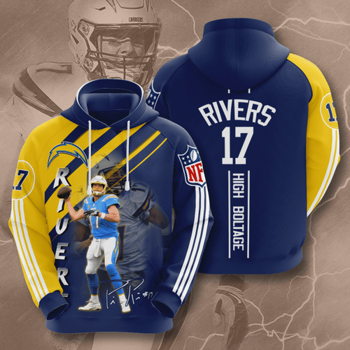 Los Angeles Chargers Philip Rivers 73 Unisex 3D Hoodie Gift For Fans