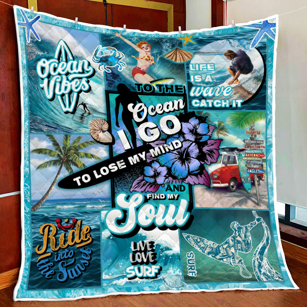 Surfing Quilt Blanket Quilt Bed Set