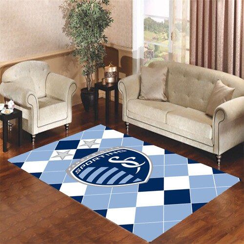 Kansas City Sporting Logo 1 Living Room Carpet Rugs Redditprint Store