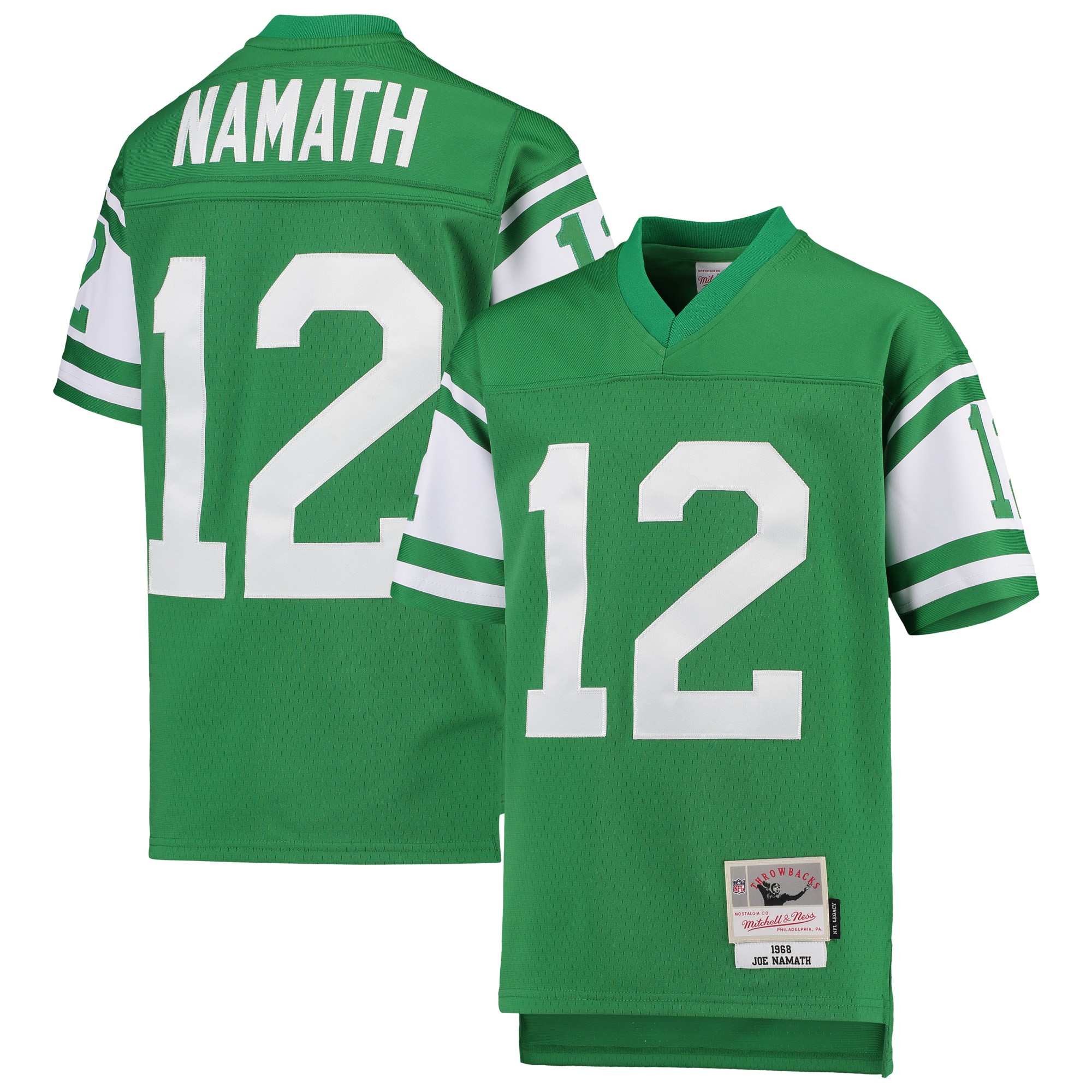 Joe Namath New York Jets Mitchell & Ness Youth 1968 Legacy Retired Player Jersey – Green